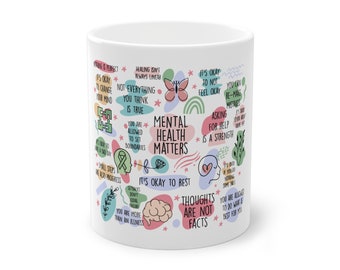 Tasse -mug -Mental Health - Daily Affirmation- Gift for her- Gift for him- psychische Gesundheit -  Support- 11oz