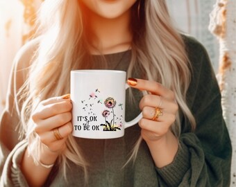 Tasse Kaffeetasse Mental Health Geschenk Partner Freundin Kollegin Kaffeebecher, psychische Gesundheit,  Affirmation