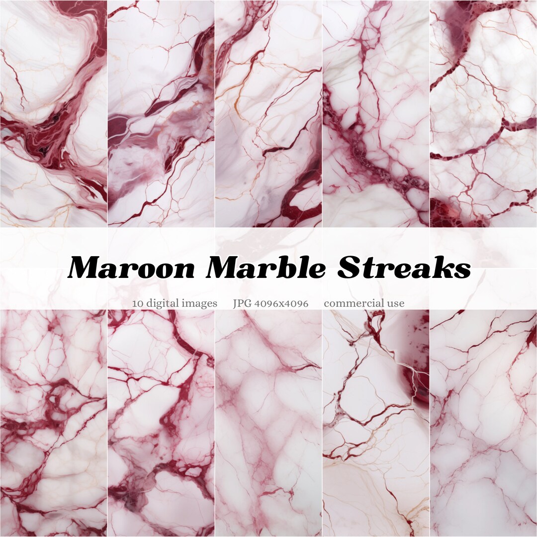 Maroon Red Streaks Veins Marble Stone Digital Paper Fine Art Overlay ...