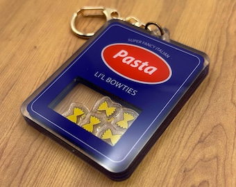 Bowtie Pasta Shaker Keychain