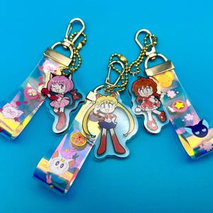 Magical Girl PVC Lanyard Keychains