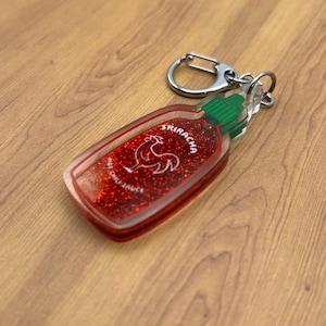 Sriracha Bottle Keychain