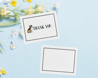 Collie Dog Thank You Card - Instant Download