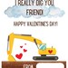 Printable Truck Valentine's Day Cards, Classroom Valentine's Day Cards ...