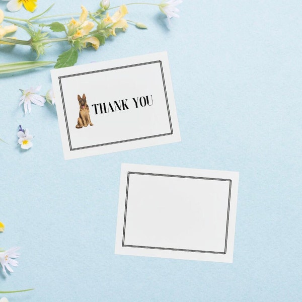 German Shepherd Thank You Card - Instant Download