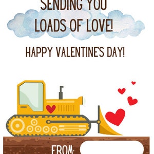 Printable Truck Valentine's Day Cards, Classroom Valentine's Day Cards ...