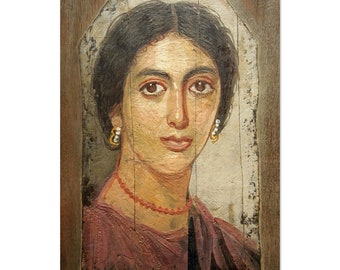 Fayoum, Encaustic Woman's Portrait (in wood print)