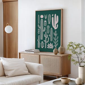 Cactus Printable Wall Art Print, Botanical Print, Tropical Cactus Art Poster, Cactus Illustration Art, Cactus Wall Decor, Plant Lover Art