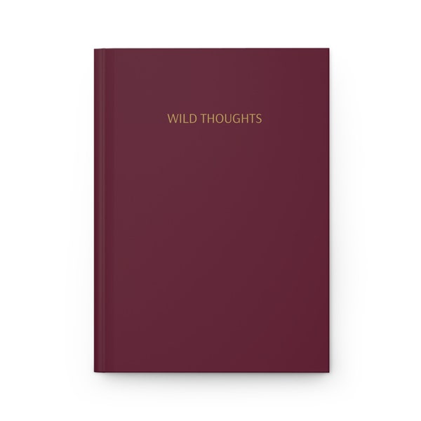 Wilde Gedanken Notizbuch, Notizbuch, Reiseplaner, Weltreise Geschenk, Bucket List, stilvolle Geschenke - Bordeaux rot