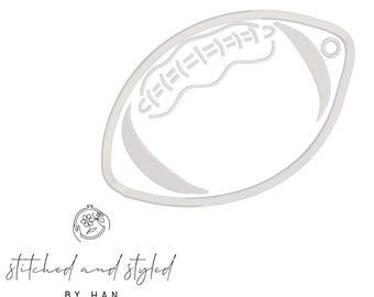 ITH Football Taschenanhänger Stickdatei, Sofort Download (10-18 cm Dateien)
