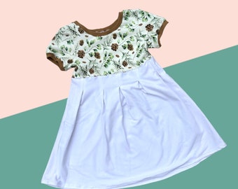Pinecone Dress -  Nature Dress - Girls Dress - Handmade Dress - Dress for Girls