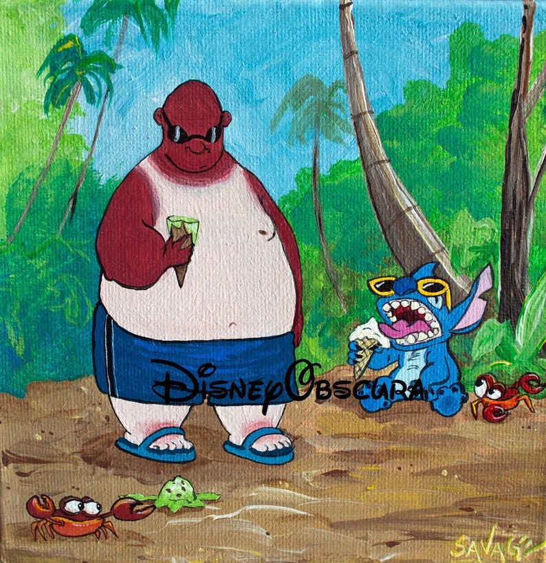 Disney's Lilo and Stitch Fat man and Stitch enjoy their Etsy