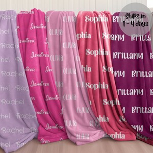 Personalized Custom Blanket, Baby Girl Blanket, Name Blanket, Girl Blanket Gift, Baby Blanket, Kids Blanket, Personalized Gift, Custom Gift