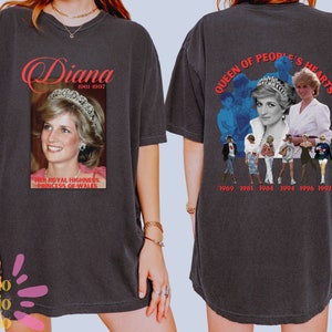 Princess Diana Tee, Original Store Design, Vintage Black, Vintage shirt, Royal Shirt