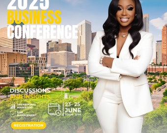 Business Conference Flyer Template: DFY Coaching, Workshop Design (Canva)