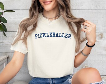 Camiseta de pickleball Comfort Colors, estilo universitario