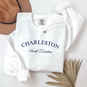 Comfort Colors "Charleston" Sweatshirt, Charleston SC, Charleston SC Crewneck, South Carolina Sweatshirt, Charleston Gift, Bachelorette