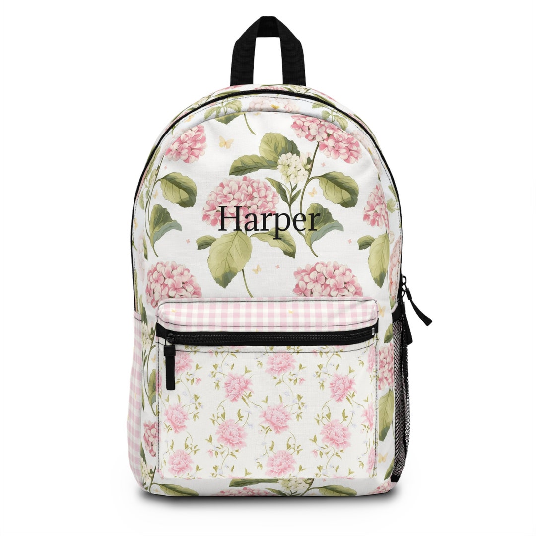 Prepy Backpack Floral Preppy Backpack, Personalized Monogram Backpack - Etsy