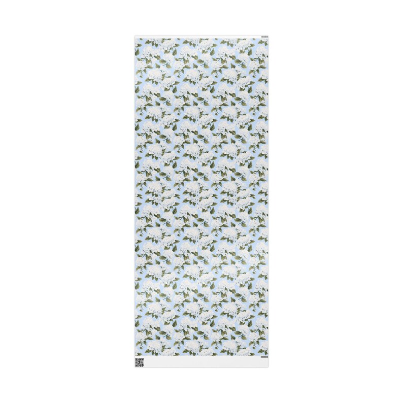 White Hydrangea Wrapping Paper Preppy Gift Wrap Vintage Wrapping Paper for Holidays Floral Gift Wrap Bachelorette Gift Wrap image 5