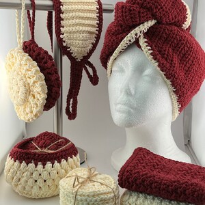 Deluxe Crochet Cotton Bath Gift Set: Handmade Spa Collection