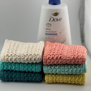 Crocheted Cotton Washcloth: Handmade Tropical Spa Cloth