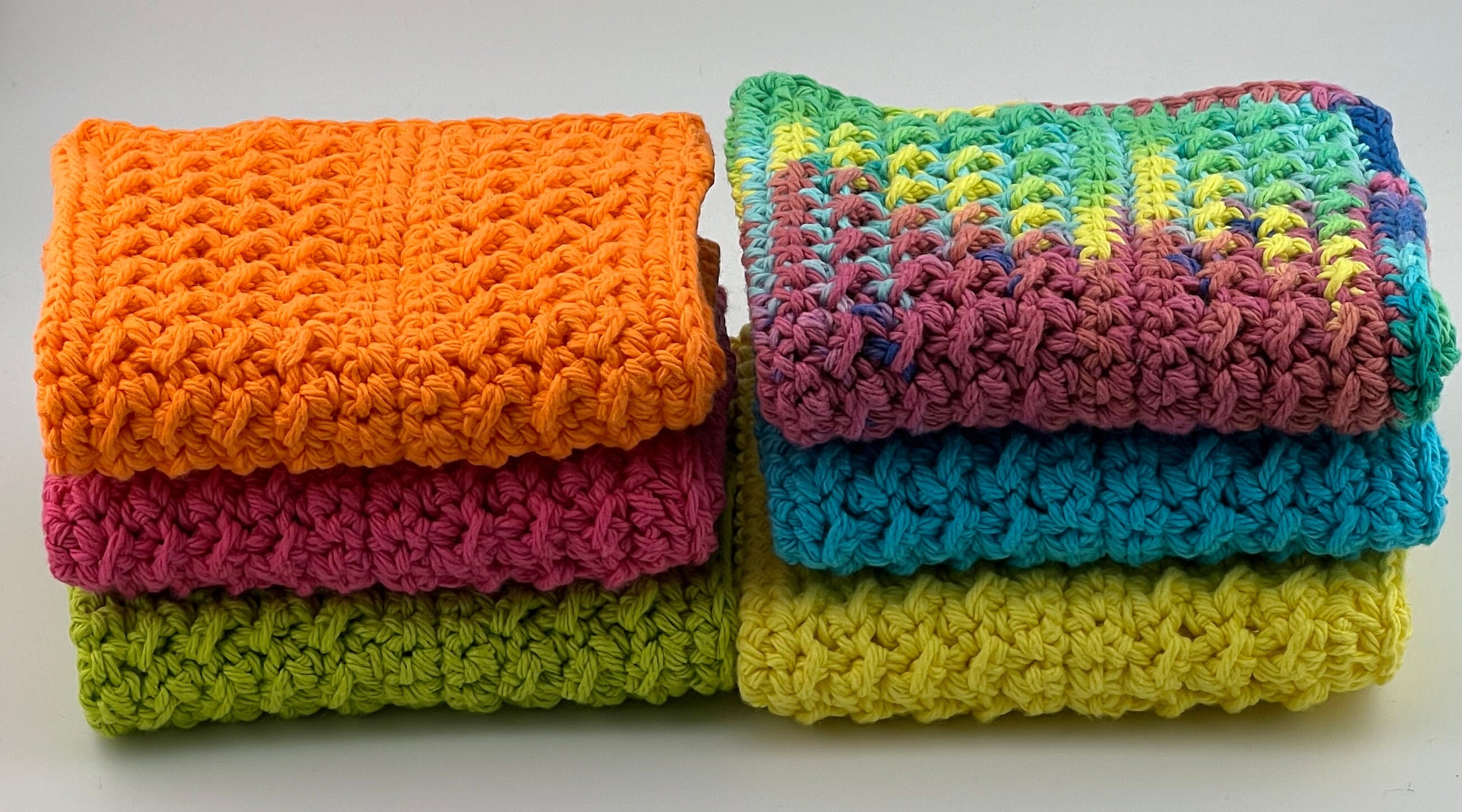 Crochet Spa and Bath Washcloth, 100% Cotton Wash Cloth, Crochet Cotton ...