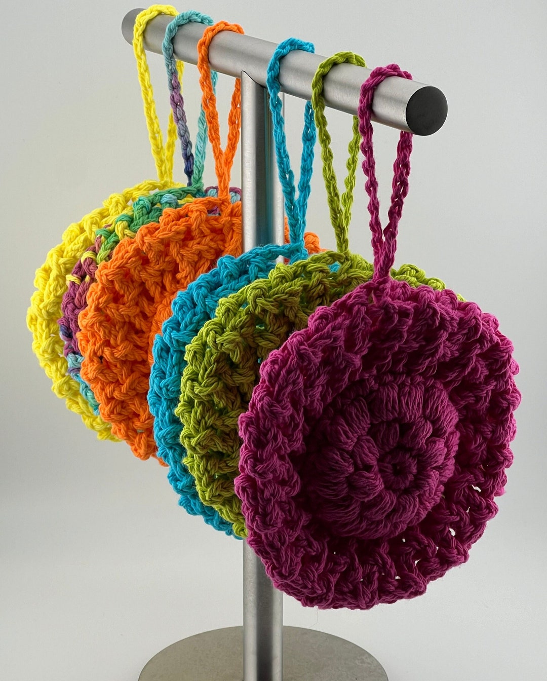 Washable Bath Pouf, Crochet Bath and Shower Loofah, Zero Waste Living