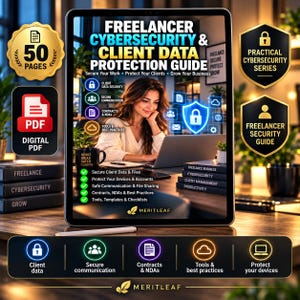 Freelancer Cybersecurity Guide PDF | Client Data Protection, Checklists & 30-Day Security Plan