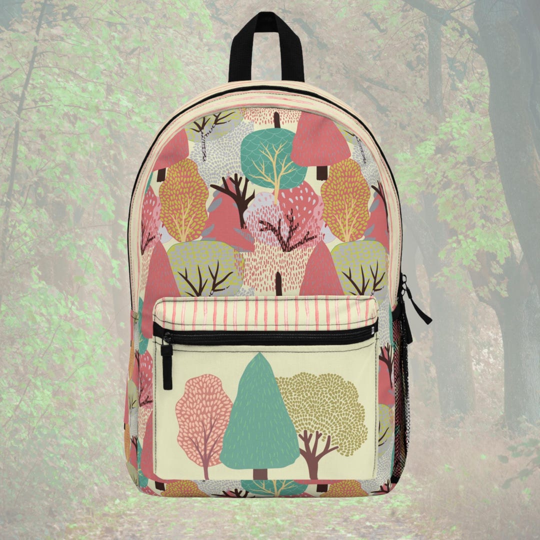 Modern Trees Backpack, Pastel Nature Lover Book Bag, Back to School ...