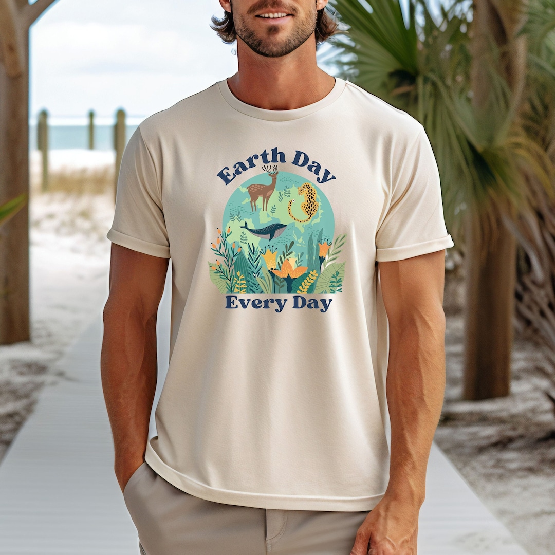Earth Day Nature Lover Unisex Tee, Environmental Activist Shirt ...
