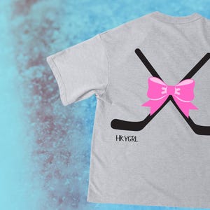 Adult Hockey Girl Bow & Stick  -  Shirt, Hoodie, Sweatshirt