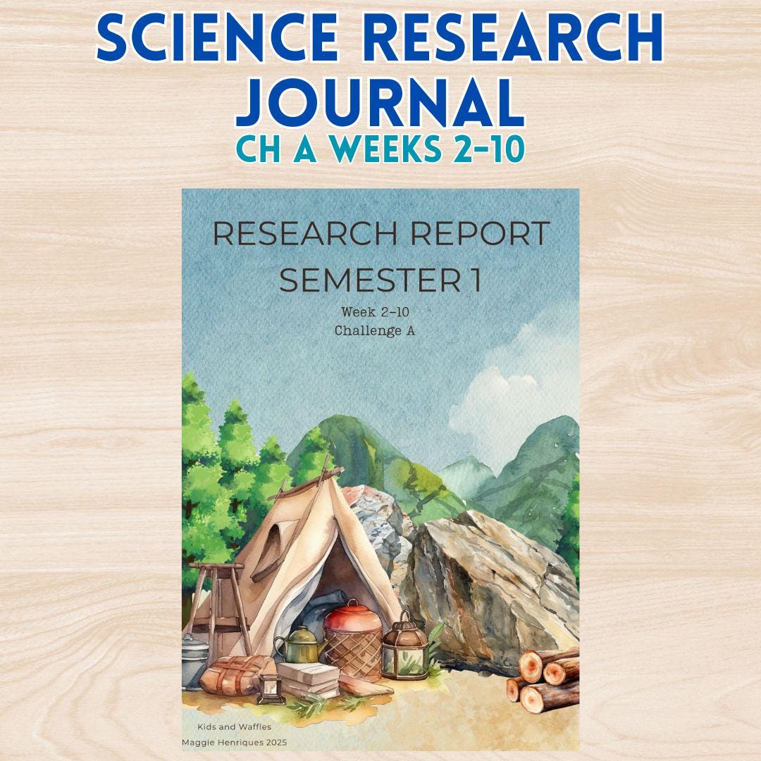 Science Research Journal Printable for Challenge A Middle School - Etsy