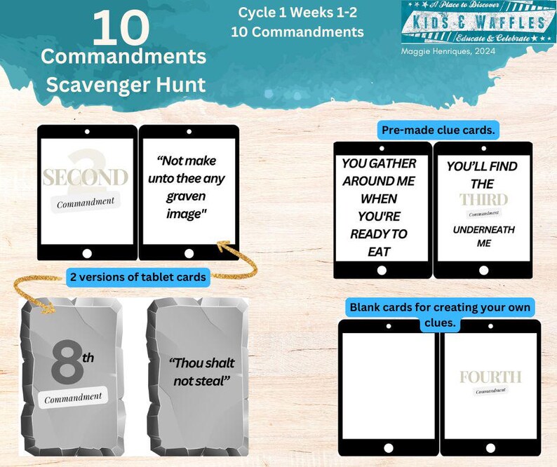 CC Cycle 1 History 10 Commandments Scavenger Hunt - Etsy