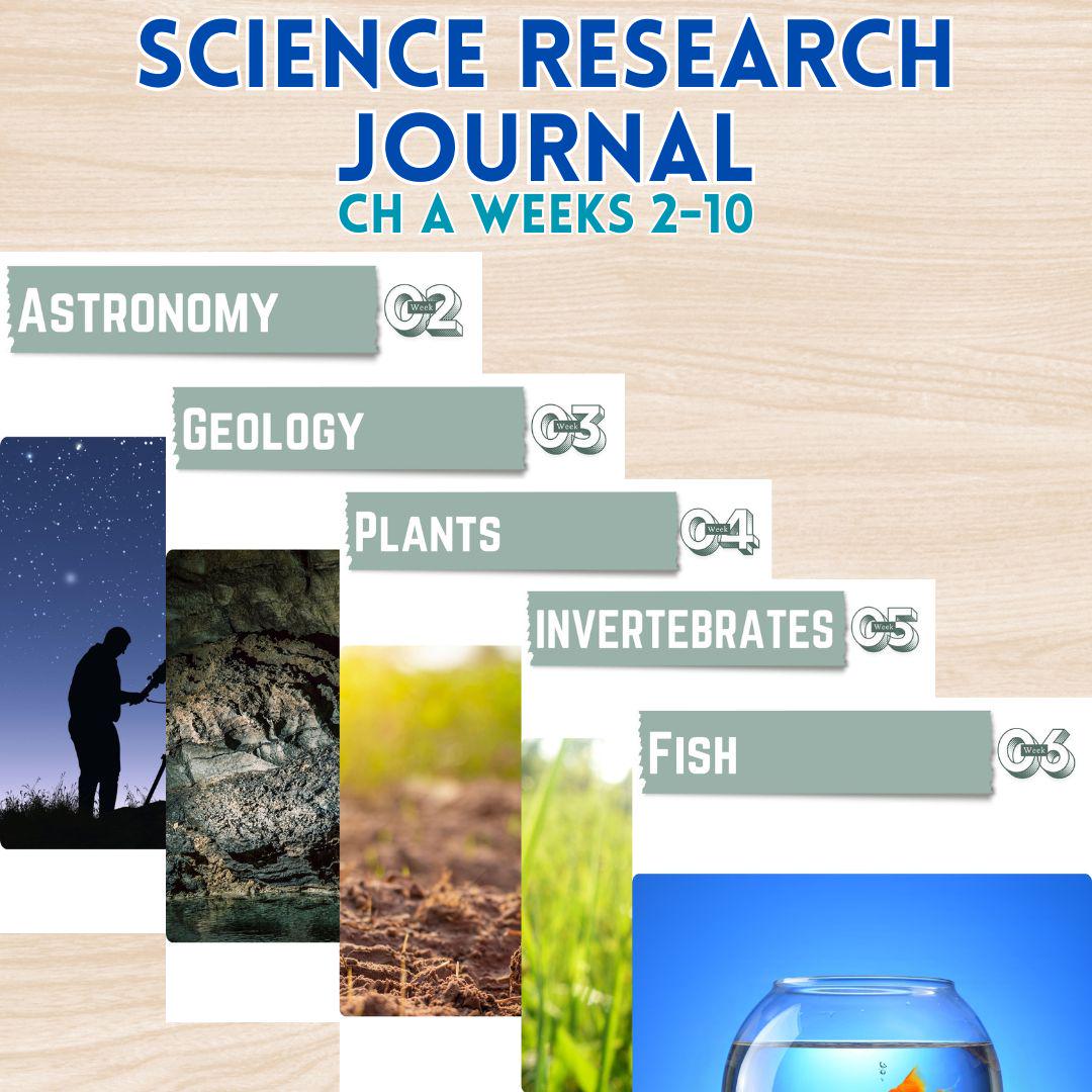 Science Research Journal Printable for Challenge A Middle School - Etsy