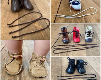 Handmade 18” Doll Replacement Shoe Laces -Select Color & Length - Read Description