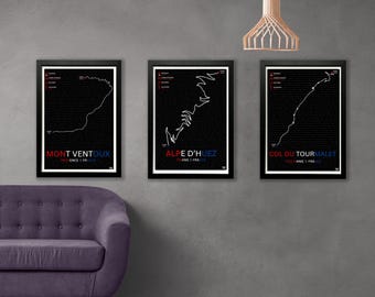 Impresión del Tour de Francia - Cartel del Mont Ventoux