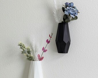 Decorative Modern Wall-Mounted Vase for Faux or Dried Flowers, sold in pairs