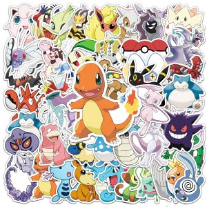 Paquete de pegatinas de Pokémon para niños, calcomanías decorativas para niños, series de televisión de dibujos animados, anime, varias pegatinas de Pokémon a prueba de agua