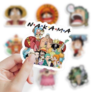 Anime bunt farbig One Piece Aufkleber Sticker Pack Kinder Spielzeug dekorative Abziehbilder Mango Cartoon Zeichentrick Monkey D. Ruffy