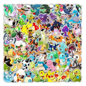 Pokémon Sticker Pack Children Kid Decorative Decals Cartoon TV Series Anime Various Cute Pokemon Sticker Waterproof