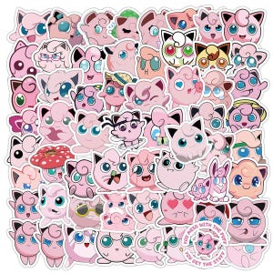 Pokémon Sticker Pack Children Kid Decorative Decals Cartoon TV Series Anime Jigglypuff Pokemon Sticker Waterproof