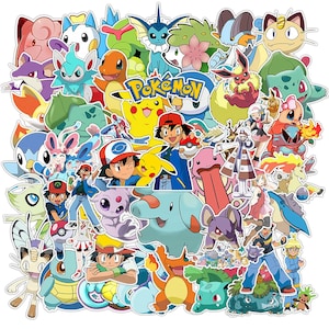 Pokémon Sticker Pack Children Kid Decorative Decals Cartoon TV Series Anime Various Cute Pokemon Sticker Waterproof