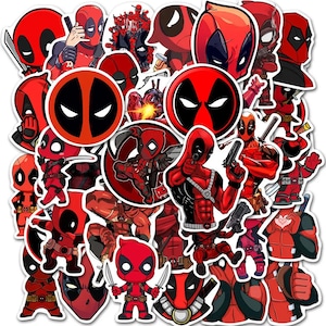 Deadpool Sticker Pack Children Kid Decorative Decals Cartoon TV Series Anime Disney Marvel Sticker Waterproof