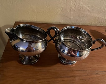 Silver Cream and Sugar Set