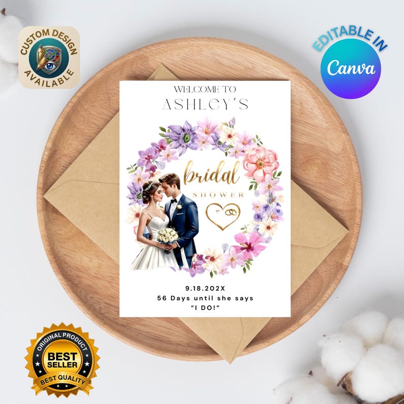 Printable Bridal Shower Invitation Template (editable Download) - Etsy