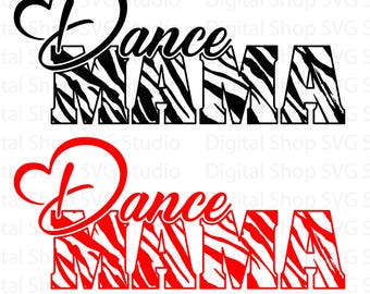SVG de Leopard Dance Mama, estampado de guepardo, clipart vectorial (descarga digital)