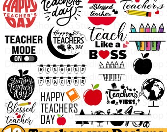 Paquete de archivos SVG para maestros, Texas, diseños para el regreso a clases (archivos digitales)