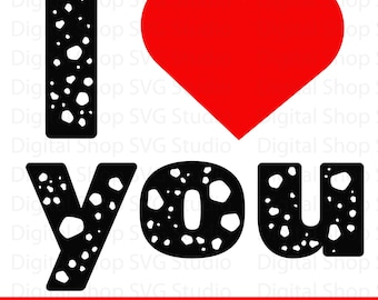 Corazón de amor SVG, archivo vectorial de corte para San Valentín (descarga digital)