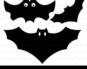 Archivos SVG de murciélagos de Halloween, murciélagos voladores (uso comercial)