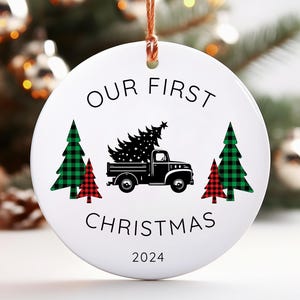 Our First Christmas Ornament - Wedding Gift - Christmas Keepsake - Our 1st Christmas Mr. & Mrs. Ornament - First Christmas Together - Xmas